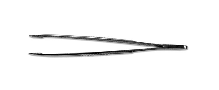 Pinzeta šikmá 8 cm - nerez | KDS.cz