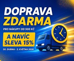 Doprava ZDARMA + SLEVA 15% !