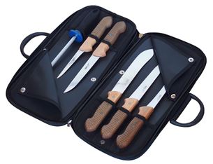 Kabela s řeznickými noži (dřevěná rukojeť)